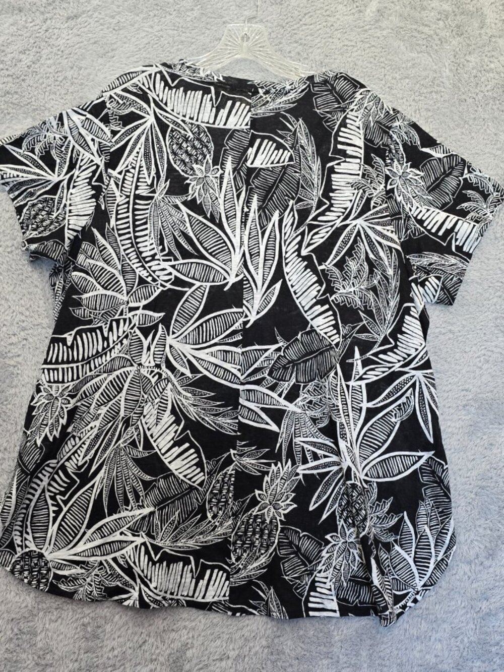 Christian Siriano 100% Linen Relaxed Tee Tunic Size 2X NEW NWT Palm Print - Picture 4 of 5